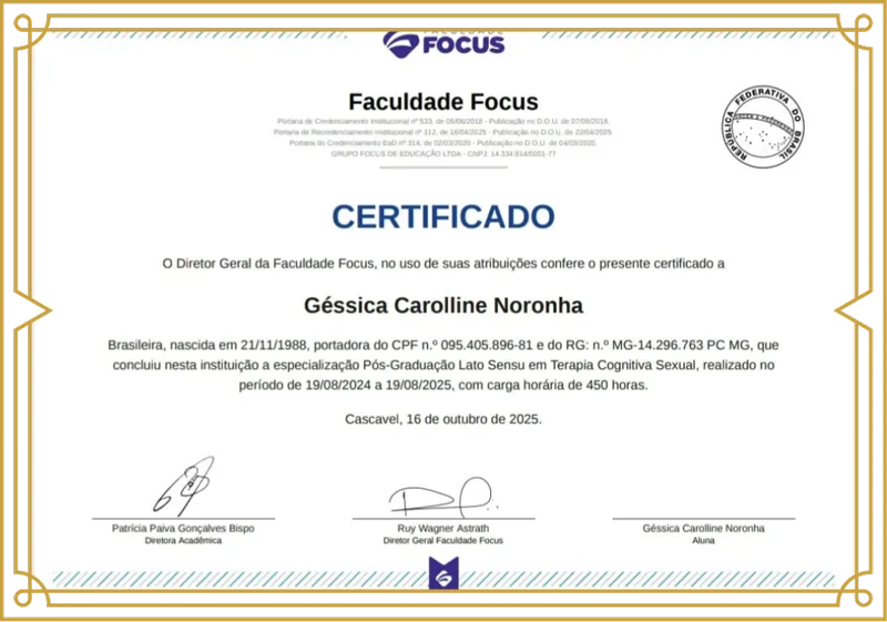 Certificado de grupo de estudos em psicologia clínica